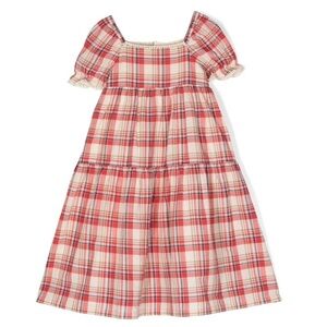 Bonton Plaid Tiered Dress Size 10 NWT